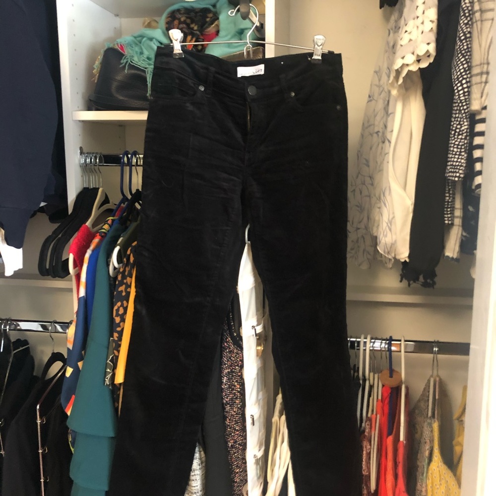 Loft black velveteen jeans, size 2